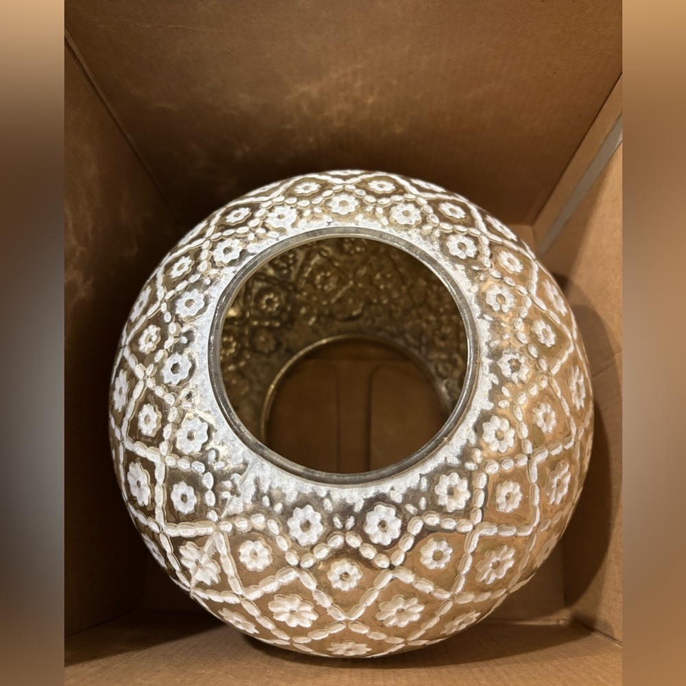 Pink Zebra Elegant White Patterned Wax Warmer Shade